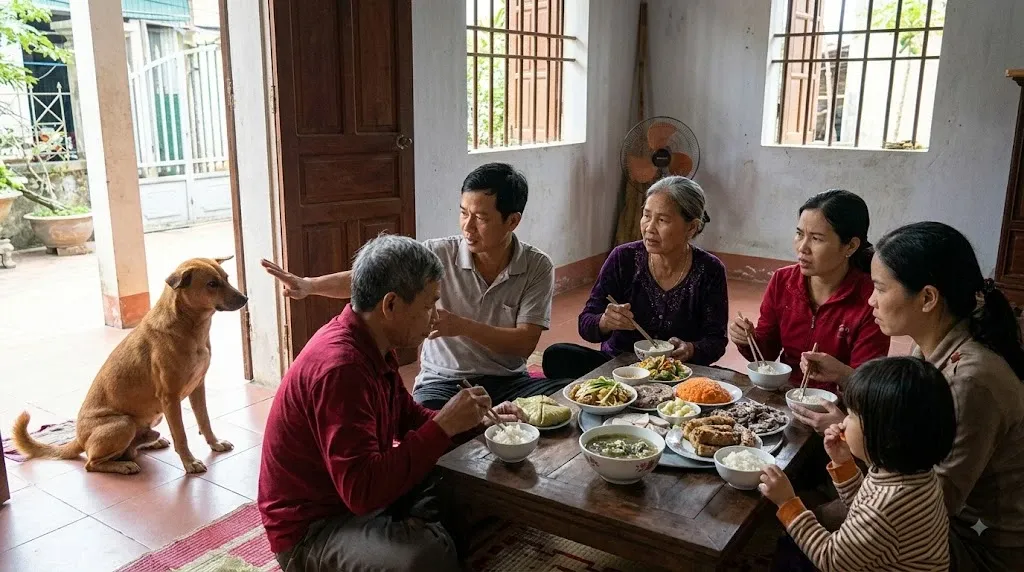 Chó vào nhà ban đêm