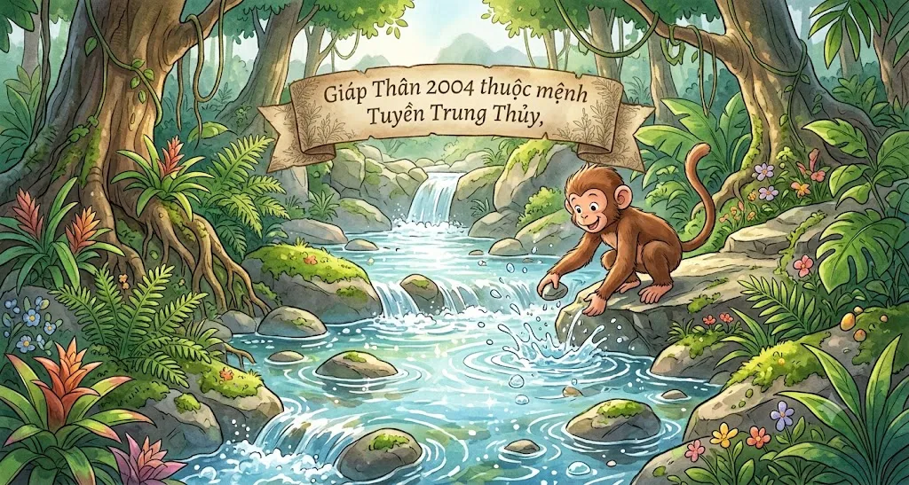"Giáp Thân 2004 thuộc mệnh Tuyền Trung Thủy,