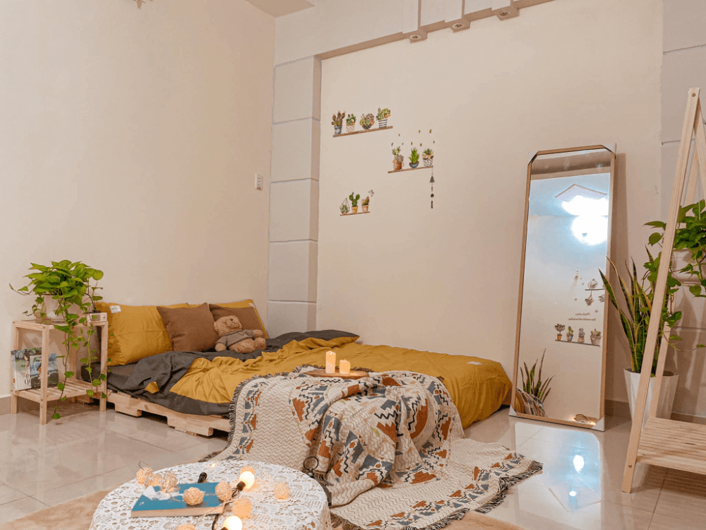 mẫu thiết kế ph&ograve;ng trọ 20m2