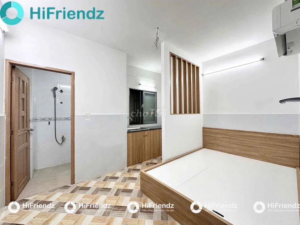 STUDIO SẴN MÁY LẠNH GIƯỜNG NGAY NGÃ 4 BỐN XÃ - HOÀ BÌNH - LÊ VĂN QUỚI