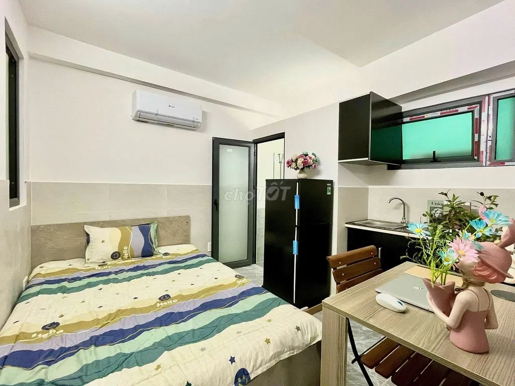 STUDIO FULL NT NGAY NGÃ TƯ PHAN VĂN TRỊ - CÓ THANG MÁY, NHÀ XE RỘNG