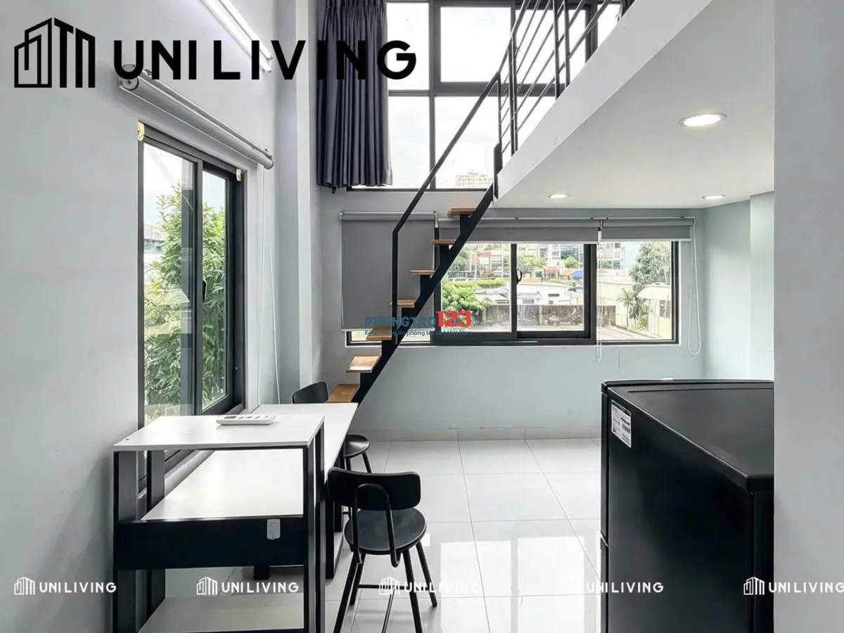 PHÒNG CÓ GÁC LỬNG CAO CỬA SỔ KÍNH THOÁNG FULL NỘI THẤT XÔ VIẾT NGHỆ TĨNH BÌNH THẠNH, TIỆN ĐI Q1 Q2