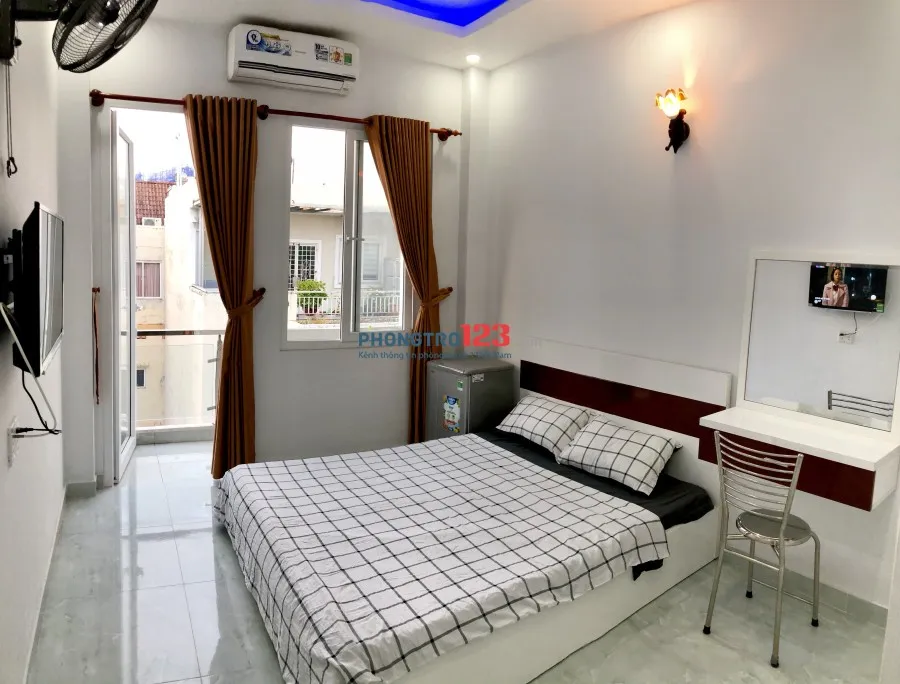 Phòng mới, full nội thất, an ninh. Gần Sân Bay, CV Gia Định