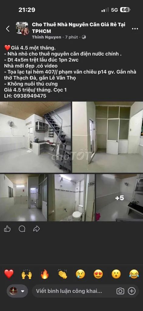 e cần tìm nhà cho thuê nguyên căn