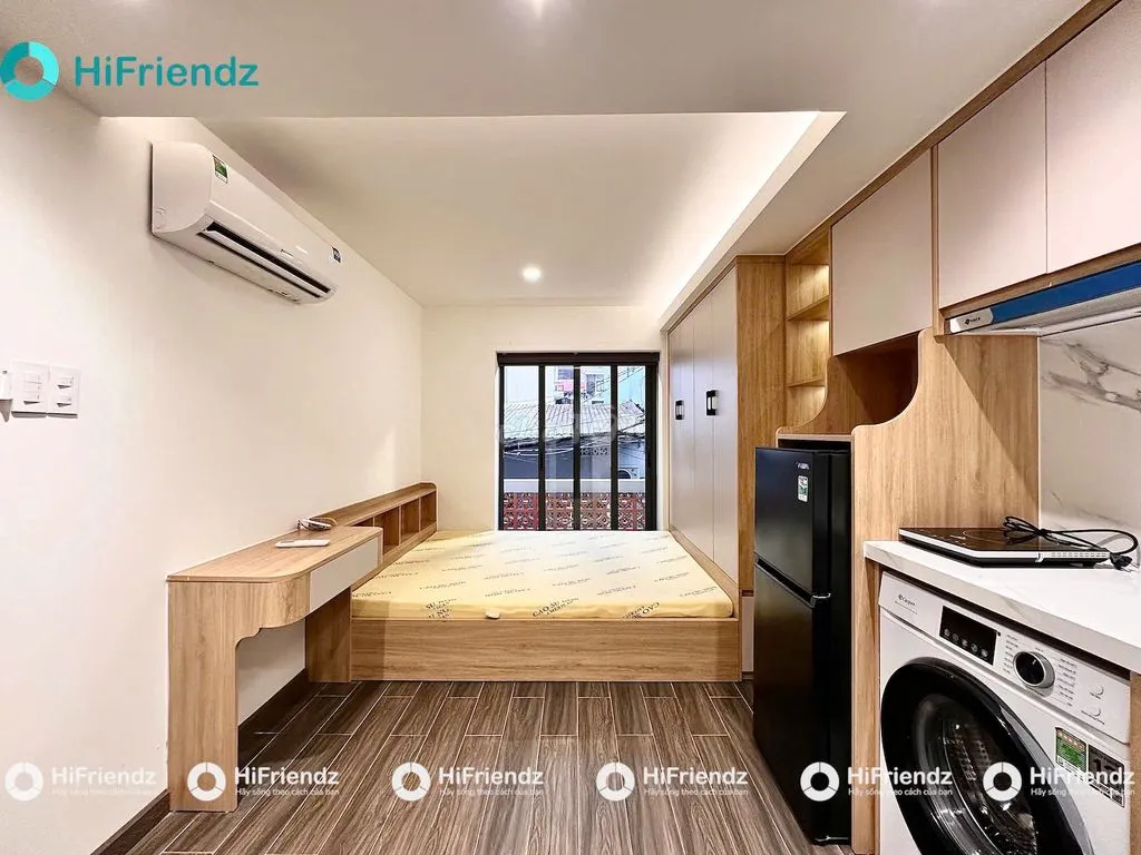 CHUNG CƯ MINI 1NG Ở FULL NỘI THẤT - MÁY GIẶT RIÊNG  GẦN CÔNG VIÊN GV