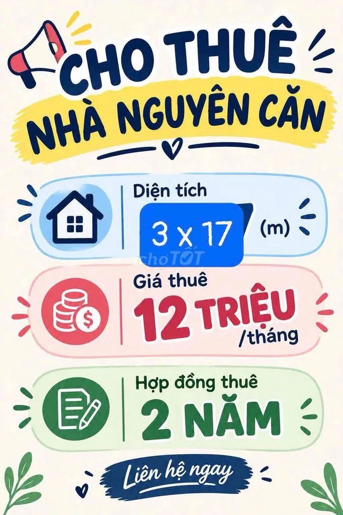 Cho Thuê Nhà Nguyên Căn
