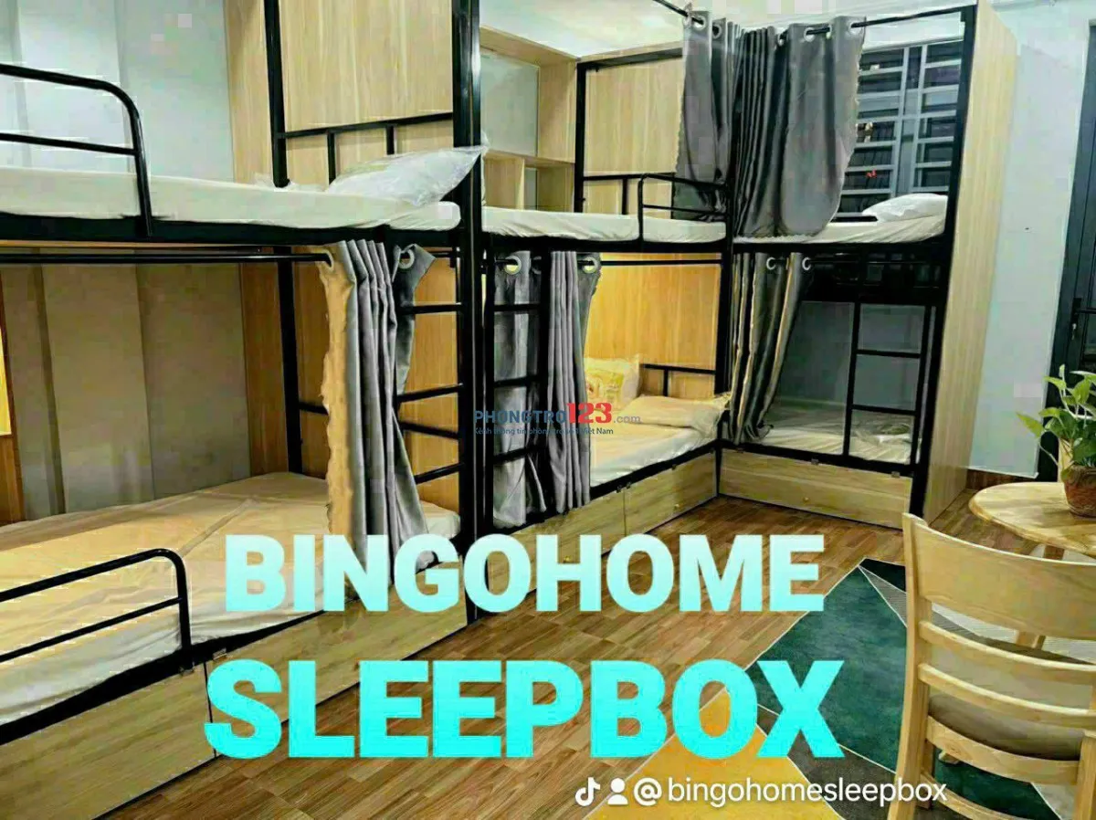 BINGO cho thuê SLEEPBOX full nôi thất giá rẻ chỉ 1,600k. Phòng trọ cho thuê chỉ từ 4tr