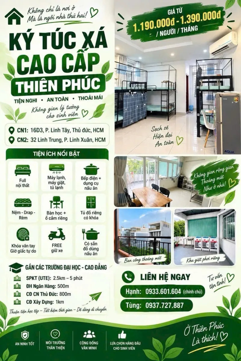 KTX THIÊN PHÚC cho thuê